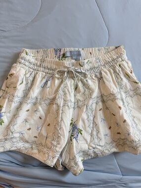 Hill House Home Audrey Shorts Floral patchwork/ white size xs